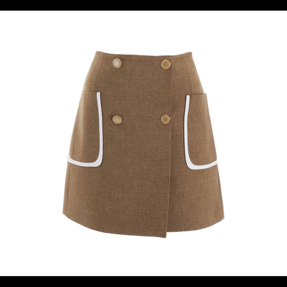 Fendi Beige Wrap Skirt